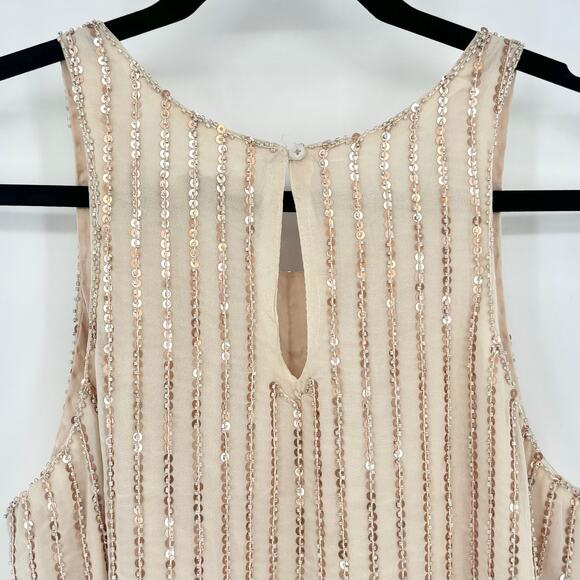 Francesca's Gold Sequin Tank Size S - Picture 3 of 7
